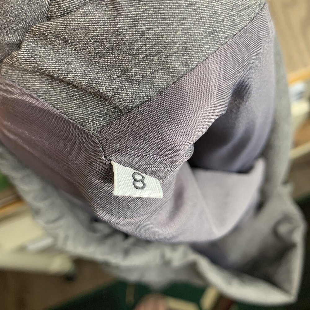 Versace Jacket Womens Size 8 Grey 2 Button Closure Notch Lapel Shoulder Pads - Picture 11 of 11